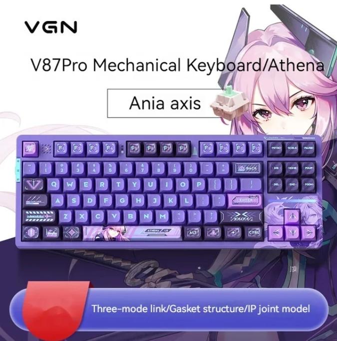 ATK V87/V87pro Three Mode Mechanical Keyboard 3 Mode Connection Gaming Keyboard Ergonomic Structure Hot Plug Keyboard
