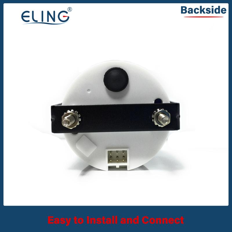 ELING 52mm 2" Clock Meter Gauge 12-hour Format with Red Backlight 12V/24V for Boat Car Truck Waterproof Auto Accessories