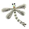 [P7622] - Silver-white 'Dragonfly' Designer Brooch - 40x40 Mm