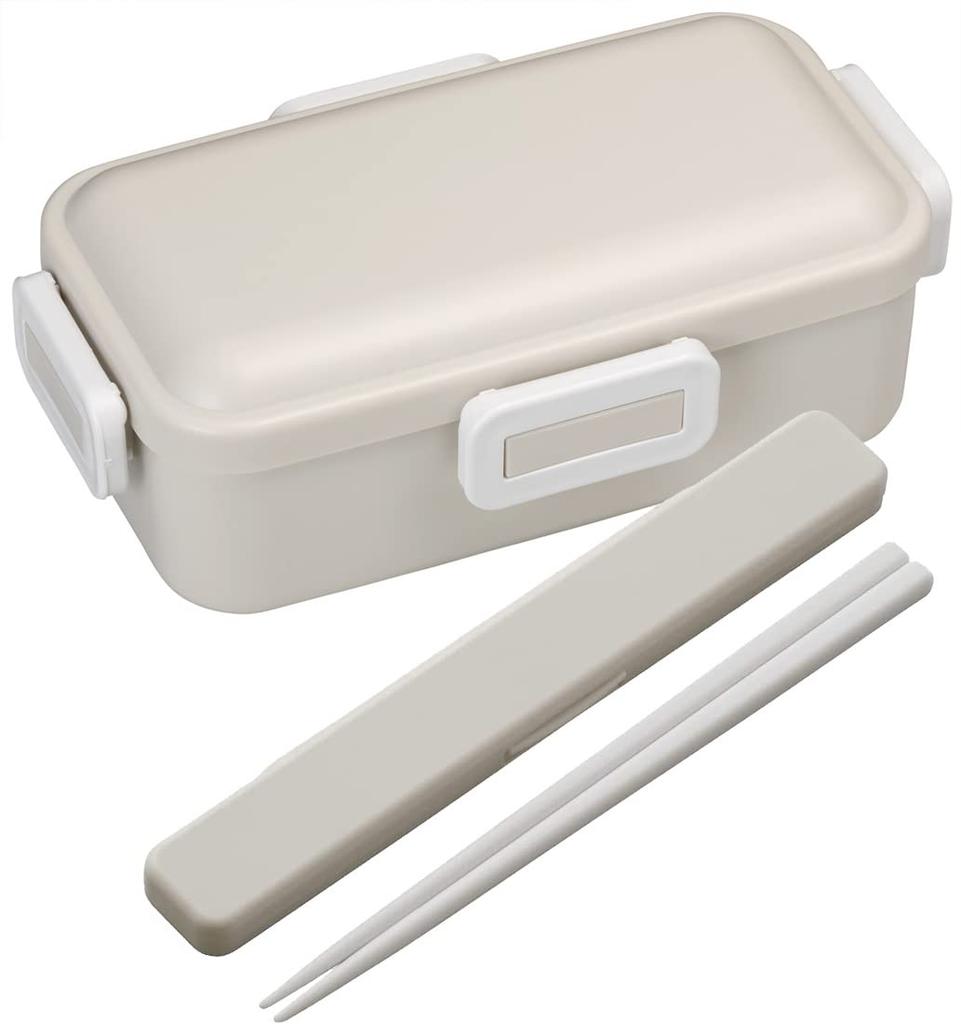 Skater Bento Single Made in for with a Lock for Dishwasher and Microwave Dull Gray Box, 530ml, Tier, Japan, Women, 4-Point Leak-Resistant Storage,