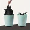 100pcs Heavy-Duty Black Plastic Trash Bags with Easy-Tie Handles - Leak-Proof, Disposable Garbage Liners for Home & Office Use