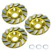 TIGRE BLANC Diamond Cup Grinding and Polishing Disc Grinder for and Cup Set of 3 Sander, Wheels, Concrete, Mortar, Tile, Cutter, Yellow,
