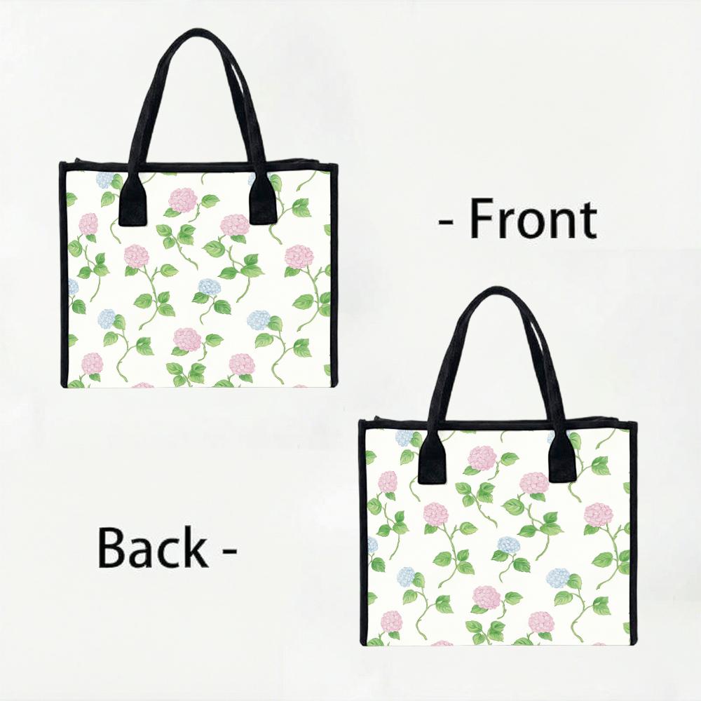 Elegant Floral Tote Bag Casual Handbag for Daily Shopping Travel