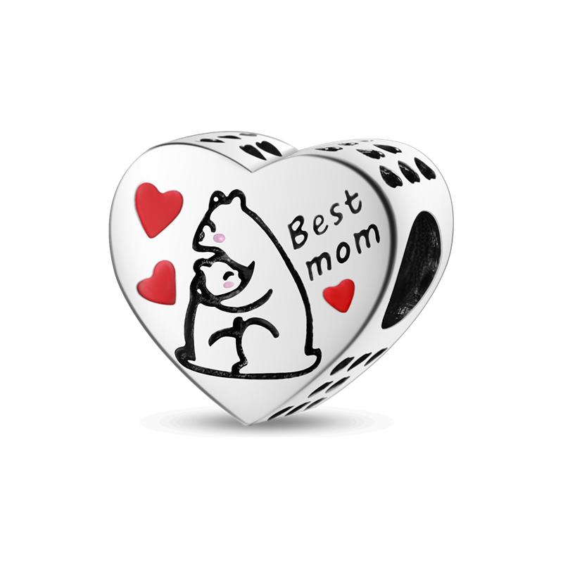 Медно-красная серия Шармы-бусины в форме сердца Подходят для оригинальных браслетов Бусины на удачу Для изготовления ювелирных изделий Сделай сам