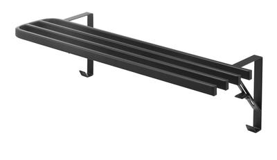 Вешалка для полотенец Yamazaki Jitsugyo на дверь ванной комнаты, вешалка для полотенец черного цвета, приблизительно. Ш57,5 x Г22,3 x В17 см. Вешалка для полотенец Tower Bath Towel Handle Easy Installation Pajama