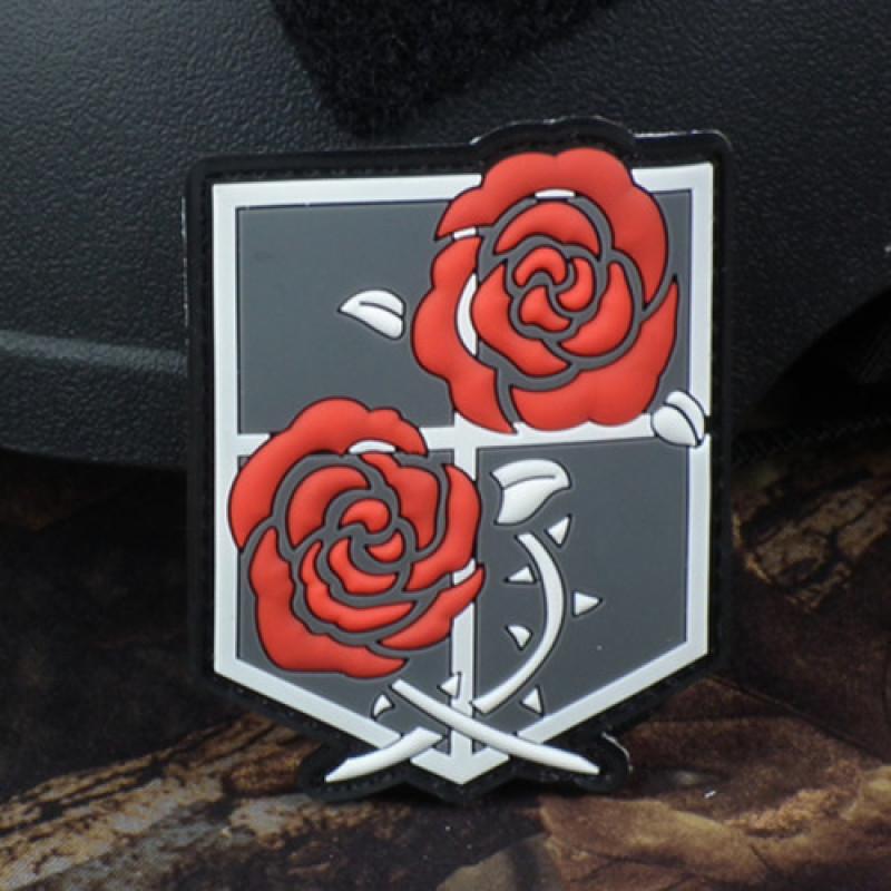 Нашивка Attack On Titan с вышитыми нарукавными повязками Wings Of Liberty из ПВХ, резиновые нашивки для тактического рюкзака, японская наклейка-аниме