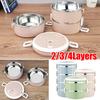 2/3/4Layers Compact Size Lunch Box Thermal for Food Bento Box Stainless Steel Lunch Box