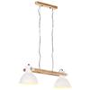 Pendant Lamp - vidaXL - 25 W - White - 2 Lampshades - E27 - 109 Cm