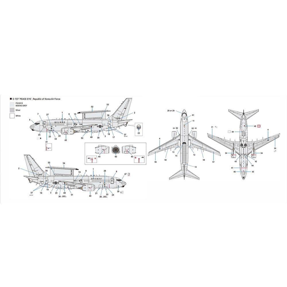 Academy Peace Eye Airborne Early Warning and Control Aircraft Plastic Model Kit 12651 1/144 E-737 (Airplane)