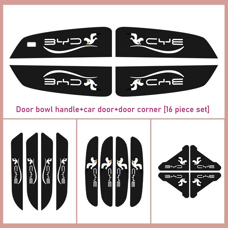 AQ3 For BYD Seagull Car Door Anti-collision Strip Set Series Anti Scratch Sticker for Door Handle PVC Non-slip Modification Parts