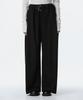 Teulimingbeodeu Wide Wool Tuck Slacks [ Black ]