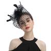 Feather Mesh Top Hat Headband Easy To Wear Style Headgear Daily Party Matching Lady Hair Accessories