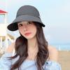 Женская шляпа в стиле рыбака, однотонная шляпа от солнца с регулируемым дизайном, летняя соломенная шляпа для рыбалки на открытом воздухе