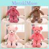 Bear Teddy 35cm With Colored Bow Tie Plush Toy Stuffed Animal Doll Kids Gifts