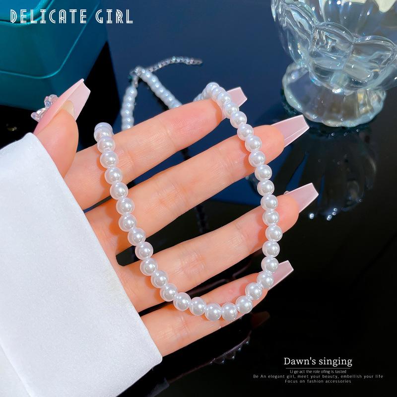 Геометрические Популярные Элементы Роскошное Банкетное Свадебное Ожерелье Женская Универсальная Цепочка на Ключицу Титановая Сталь