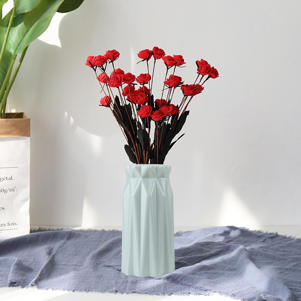 Modern Flower Vase Plastic Vase Flower Pot Basket Nordic Home Living Room Decoration Desktop Ornament Flower Arrangement Holder