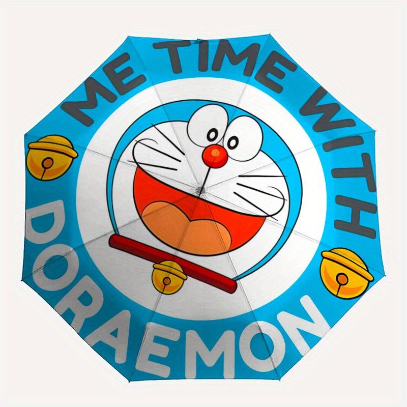 Автоматический складной зонт Doraemon Me Time с прочным железным каркасом, портативный компактный дорожный зонт для всесезонного использования, вечеринок 0807055