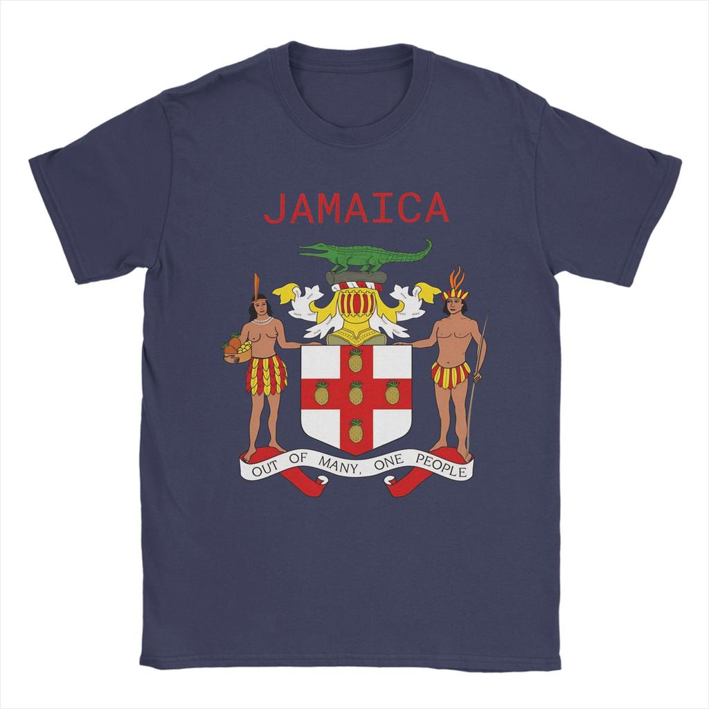 Jamaica Coat Of Arms TShirt Fashion T Shirts Short Sleeve Y2K Basic Tshirt Summer Cotton 4XL 5XL 6XL Clothing