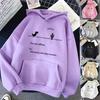 Long Sleeves Pocket Drawstring Thickened Plush Lining Winter Hoodie Women Little Dinosaur Print Loose Hooded Sweatshirt Streetwear