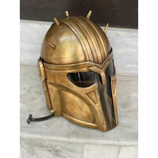 Средневековый шлем кузнеца из стали Мандалорца из Звездных войн Боба Фетт Средневековый шлем Мандо