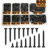 Набор из 800 шт. саморезов M2 черного цвета Phillips, фиксирующие винты и шурупы по дереву