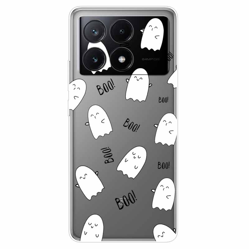 Чехол для Xiaomi Poco X6 Pro Прозрачный Милый Мягкий Силикон ТПУ Чехол для Poco X6 / X6 Pro 5G Чехол для Телефона X 6 X6Pro Прозрачные Чехлы