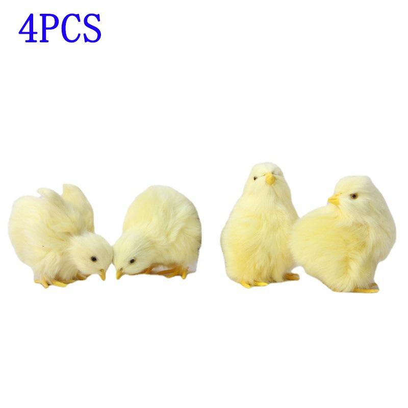 Имитация цыпленка, плюшевая игрушка, реалистичная пушистая кукла-животное, искусственная модель курицы, фигурка, детское познание, пасхальный подарок, детская игрушка