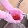 5Pairs Dishwashing Cleaning Gloves Magic Silicone Rubber Dish Washing Glove for Pet Shower Household Scrubber Kitchen Clean