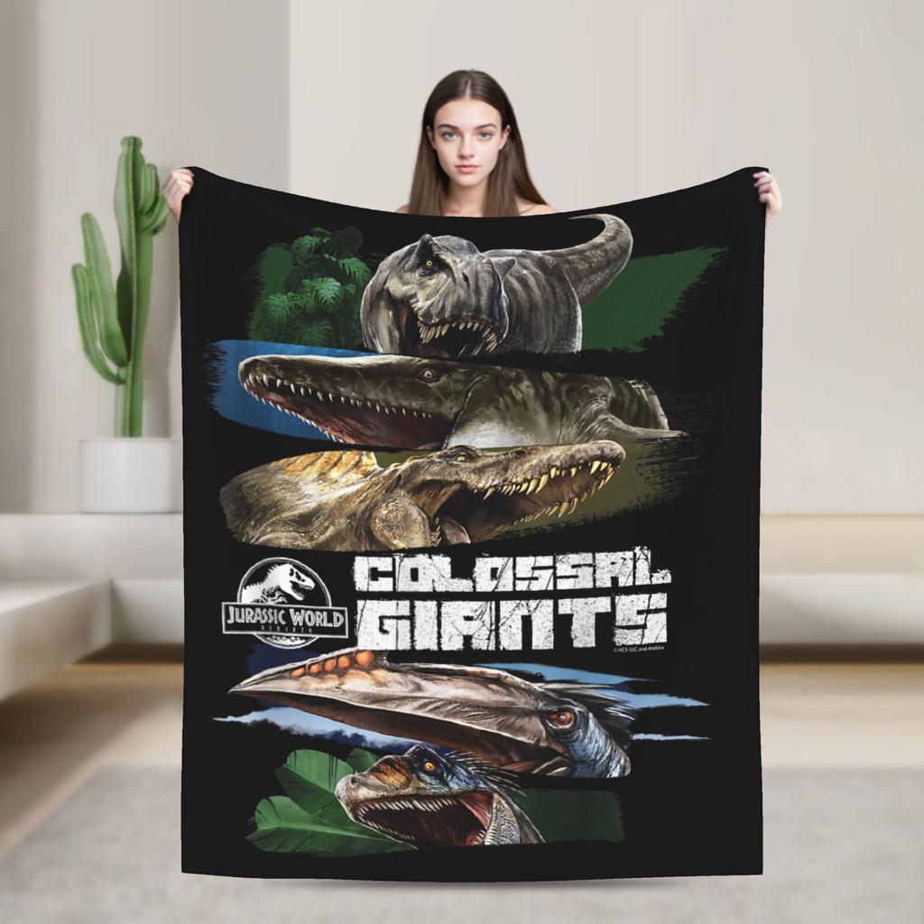 Юрское Возрождение Спинозавр Атака Мир Пледы Динозавр Флис Забавный Теплый Плед для Покрывала Осень/Зима Открытый
