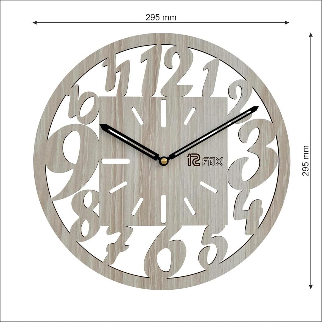 Дизайн с крупными цифрами 12-дюймовые часы ручной работы, стильные, элегантные, аналоговые, деревянные настенные часы для гостиной, прихожей, спальни, офиса, для подарка, из белого бука