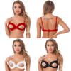 Womens Underwired Bra Cutout Lace Design Adjustable Strap Padded Support Bralette