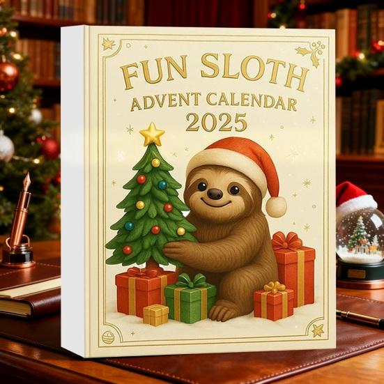 Sloth Advent Calendar Fun Christmas Decoration 24 Acrylic Sloth Collectibles 24-Day