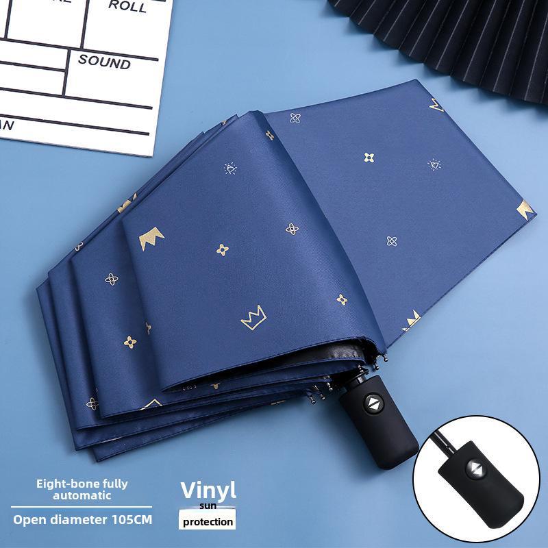 Компактный автоматический симпатичный солнцезащитный козырек и зонт с защитой от УФ-излучения для студентов - двойное использование для солнца и дождя