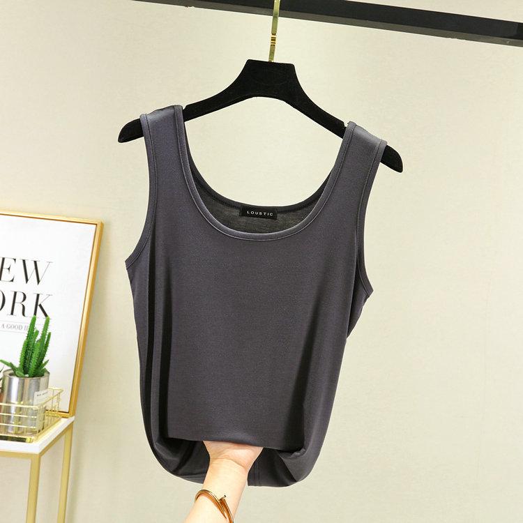 Plus Size Modal Cotton Double U-Neck Camisole for Women - Spring/Summer 2021
