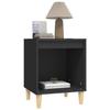 Table de chevet - Maison Exclusive - Noir - Bois d'ingénierie - 40 x 35 x 50 cm