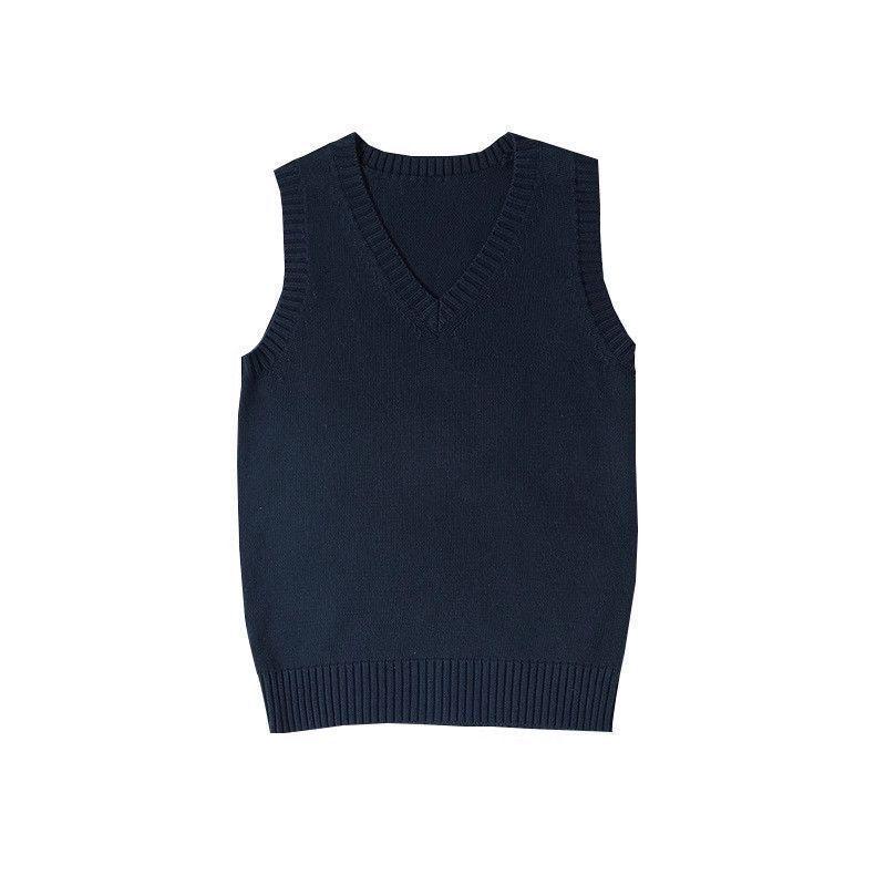 Women’s Grey Knit Vest - Japanese Academy Style School Uniform Top