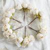 Artificial Flowers Silk Mini Bouquet High Quality Outdoor Garden Wedding Wreath Home Room Table Decora Scrapbook Bridal Diy Gift