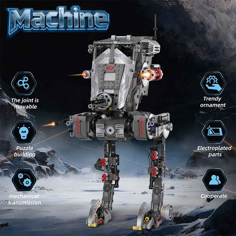 1223Pcs Creative Empire Military War Robot Model Diy Assembly Building Blocks Electric Children'S Puzzle Birthday Toy Gift