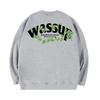 Wassup Tree Vine Crown American Style Heavyweight Crewneck Sweatshirt for Men, Autumn/Winter 2025 New Fleece-Lined Loose Trendy Brand Top