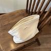 Rice Grain Pattern Woven Fabric Handbag, Women'S Travel Cosmetic Storage Organizer, Makeup Pouch, Zipper Closure, Toiletry Bag