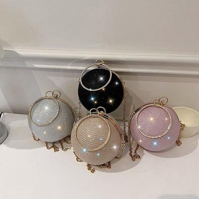 Блестящая вечерняя банкетная сумка со стразами, женский клатч, портативная сумочка для мячей, вечерние