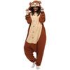 Funny Monkey Bear Cat Jumpsuit Onesie for Adults Cartoon Kigurumi Pajamas for Halloween Jumpsuits Pijama Women Men Cosplay Costume