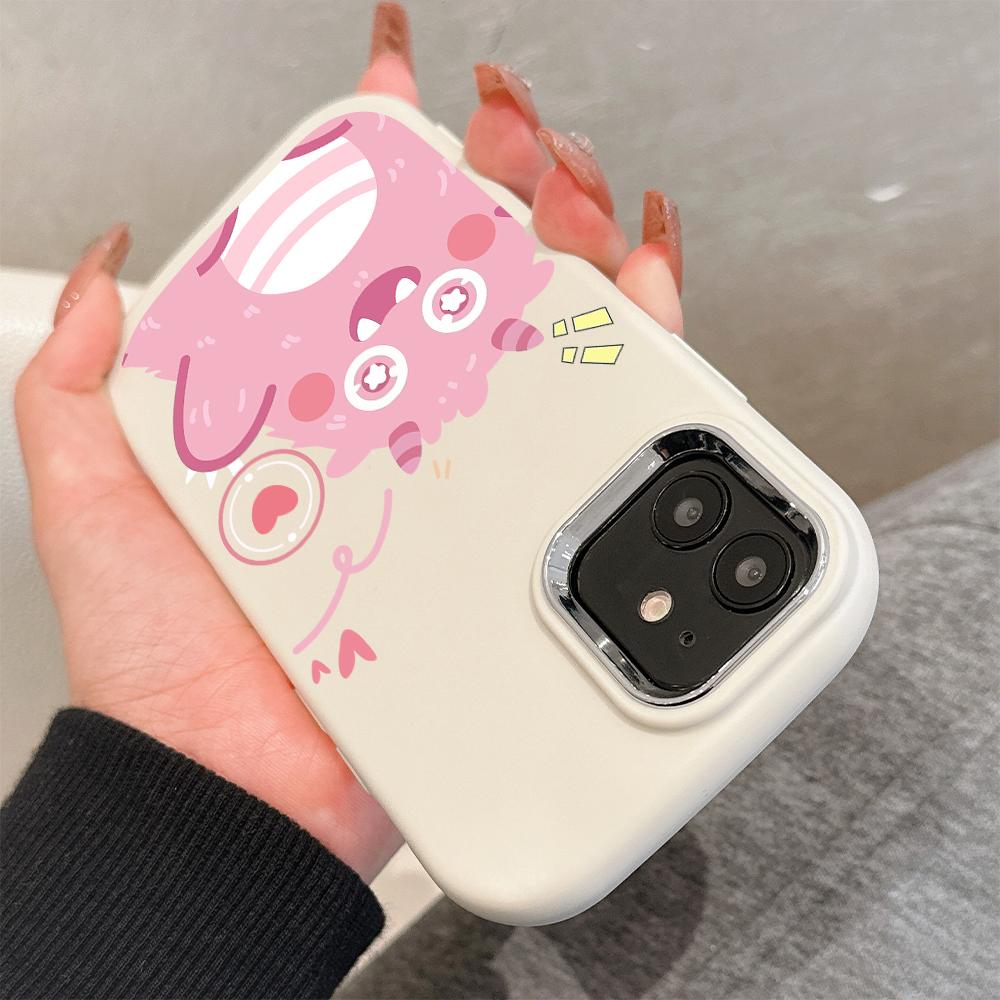 Solid Color Silver Edge Lens Fatty Casing Soft TPU Liquid Silicone Cover Shockproof Phone Case for Xiaomi Redmi Samsung