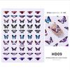 Nail Simulation Laser Butterfly Stickers 3D Stickers Waterproof Cute Butterfly Nail Stickers