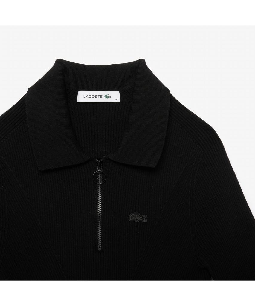 Женский приталенный свитер Lacoste с 3D-принтом и молнией на половину молнии Af2572-55G 031