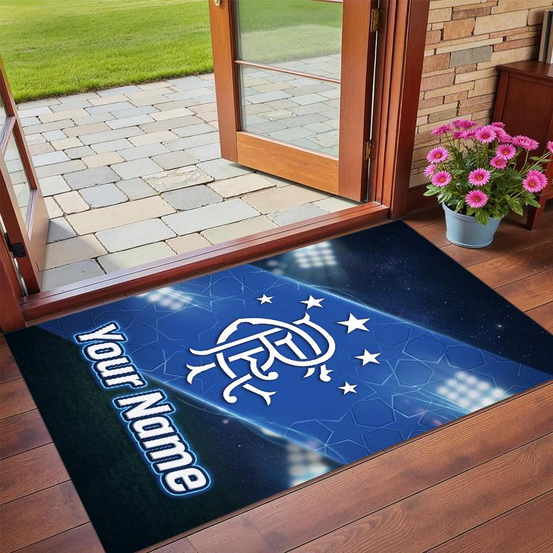 Crystal Velvet Rug Custom Name Text, Soft Non Slip Floor Mat Home DecorRangers FC