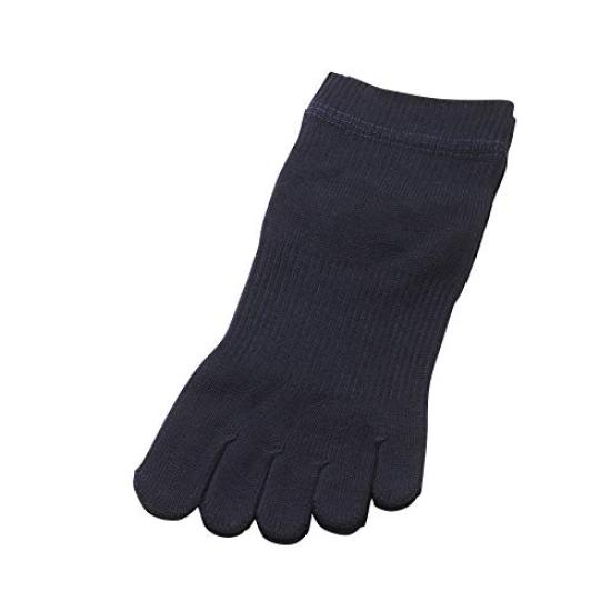 Five Comfort Regular Ankle Socks Toe Comfort Support Socks for Five Knee Back Hamstring Ingrown Sports [CS] (M, Navy) Toes, Bunions, Pain, Pain, Pain,