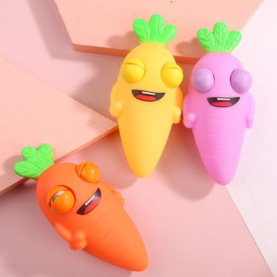 Yousheng Popping Eye Морковка Сжимающая игрушка Моделирование снятия стресса и беспокойства Морковка Сенсорная Щипковая Игрушка Для Детей Взрослых Мультяшная Овощная Непоседа Игрушка