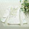 YUBAOBEI Spring Baby Girls Lace Flower Blouse Kids Bow Tops Tees Cotton Shirts Toddler Children Clothes