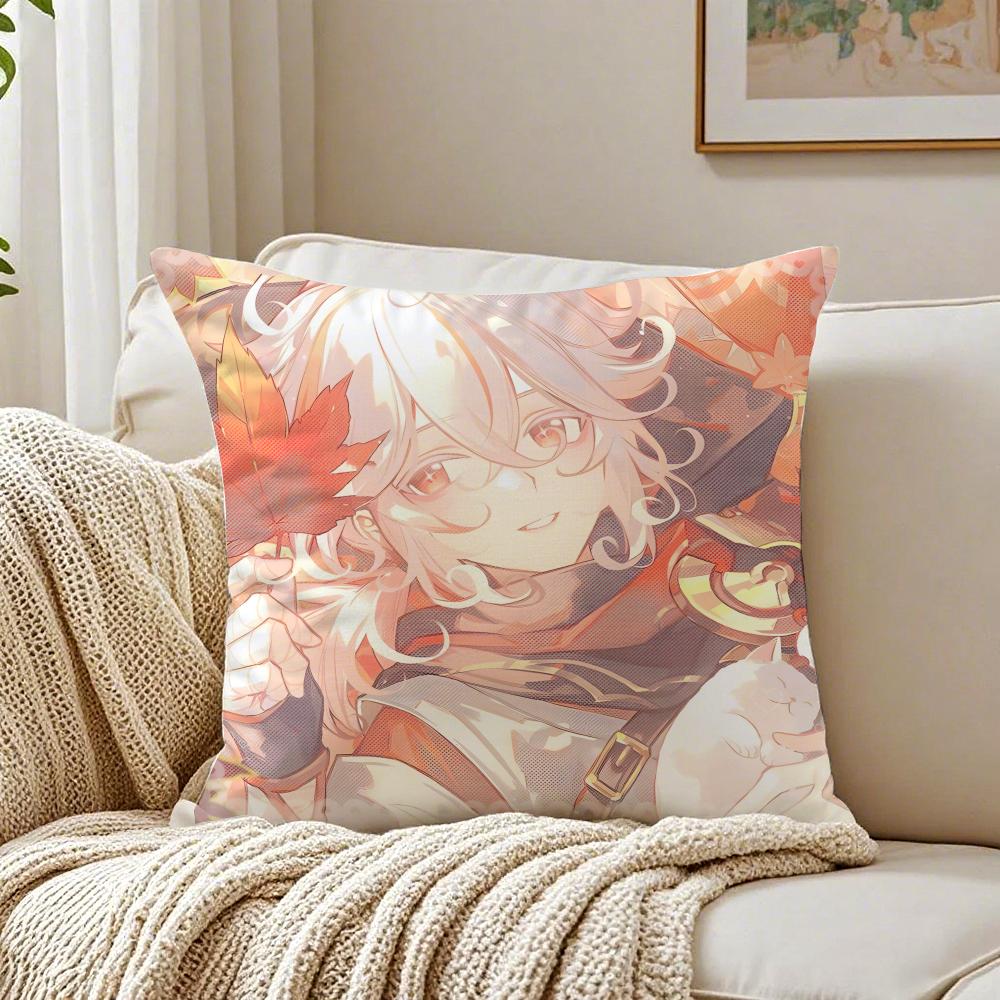 KKazuha Cushion Cover Pillowcase Antidustmite living Room Sofa Decor Cushion Room